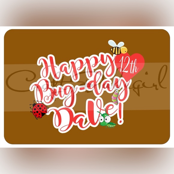 Personalized & Customized Avah Bug 18th Birthday Cake Topper for 1/4 Sheet Cake - Picture 9 of 10